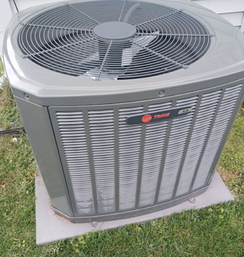 A picture of HVAC equipment, freshly cleaned!