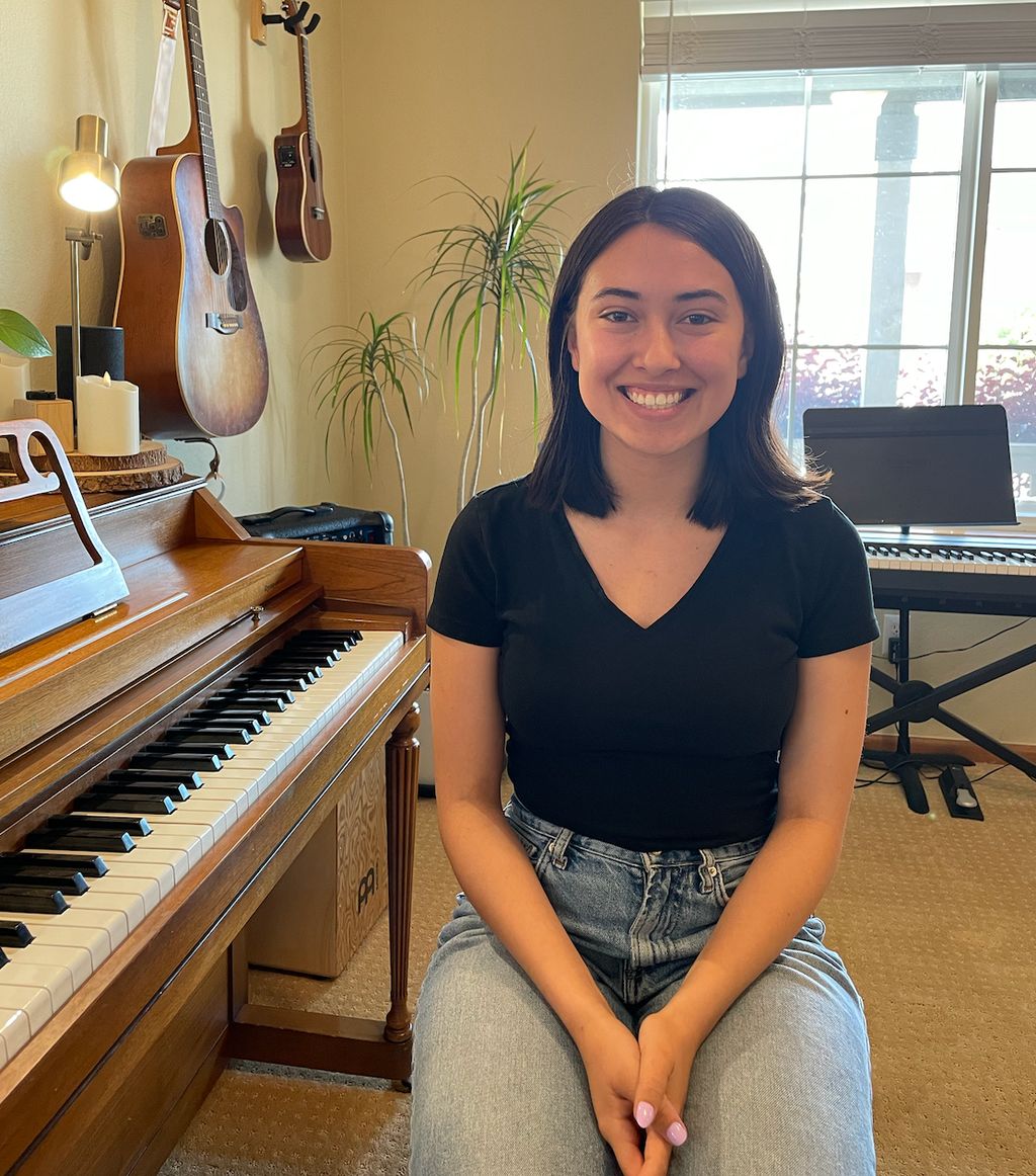 Faith is one of our many students who sings and pl