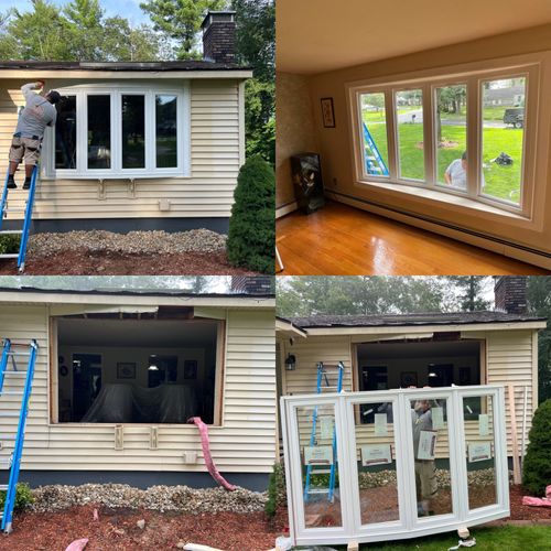 Excellent work installed a big window and replacin