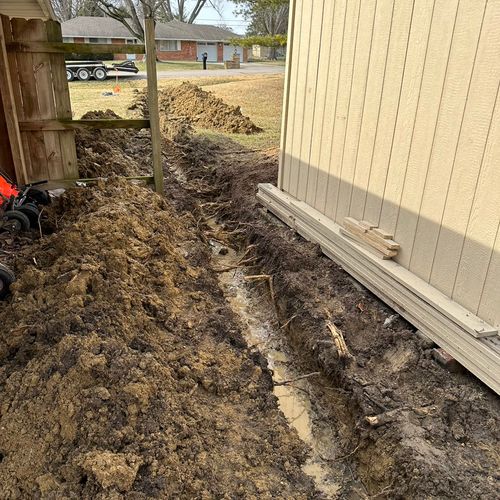 French Drain Ditch 