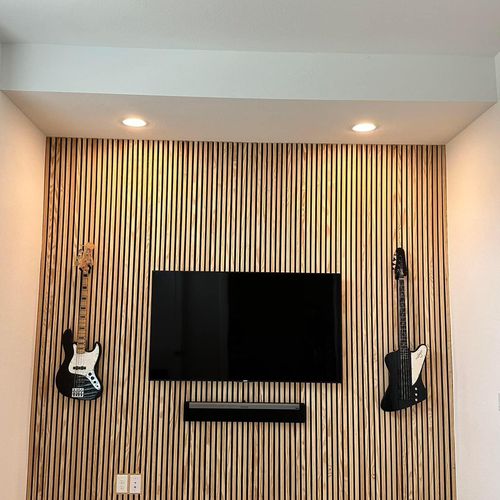 Slate accent wall