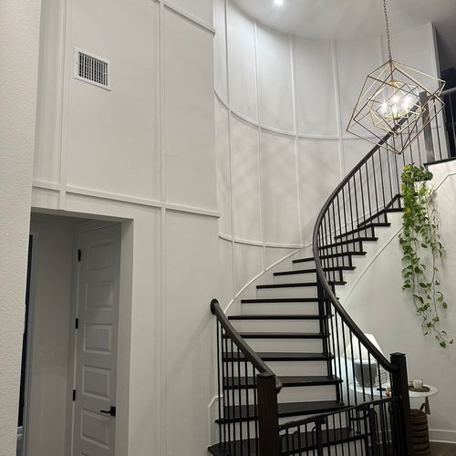Custom stair accent walls 