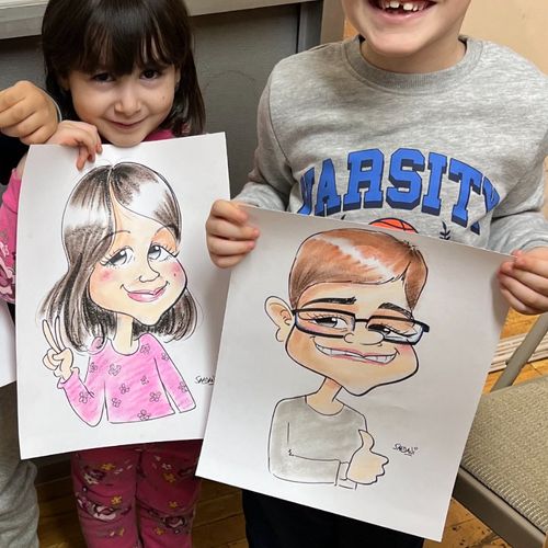 Thank you for the amazing caricatures of my kids! 