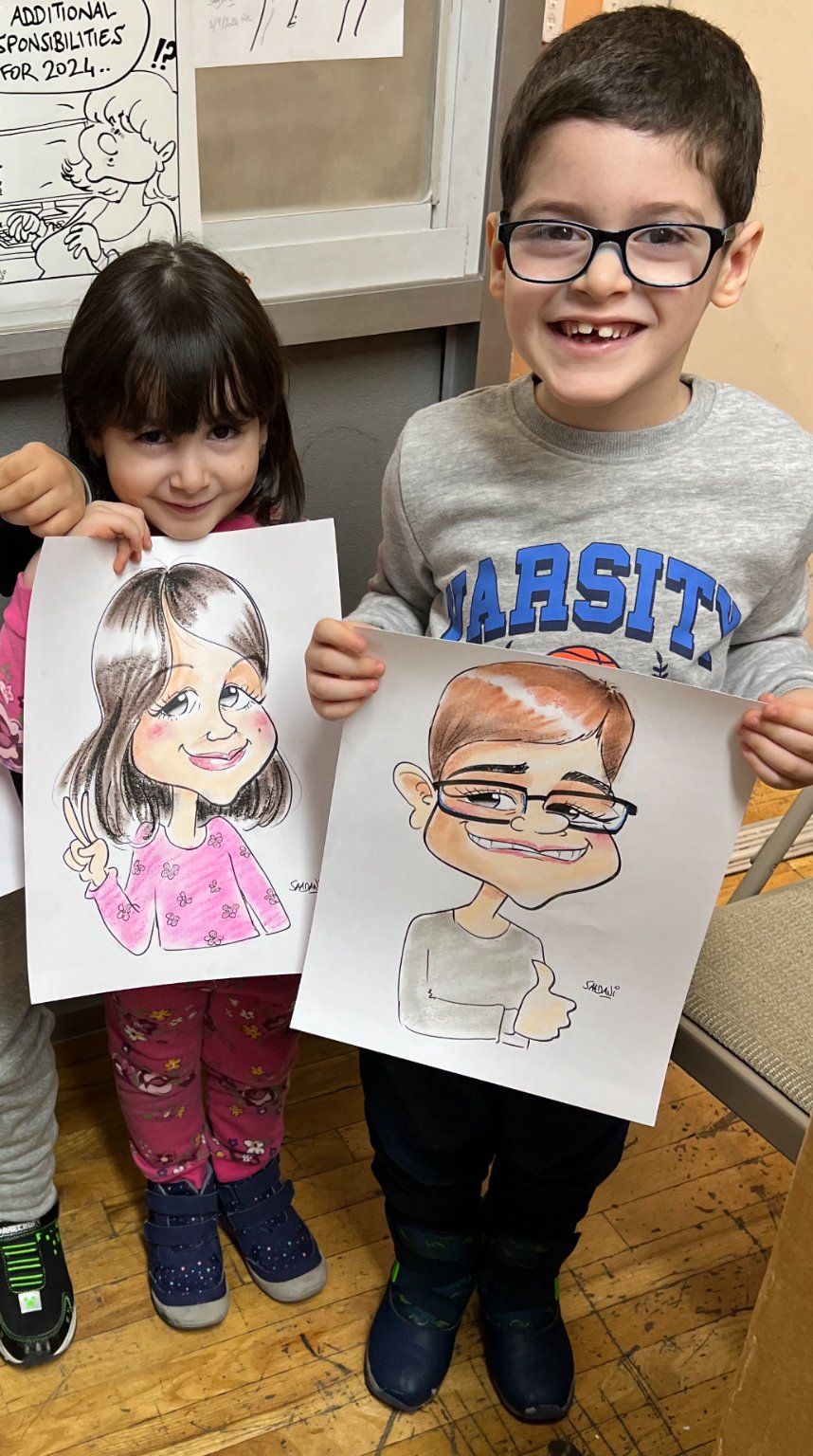 Thank you for the amazing caricatures of my kids! 