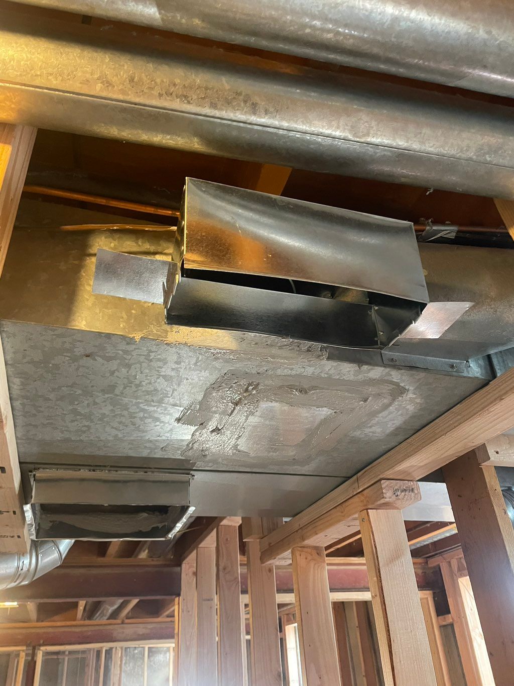 Supply run for basement finish 