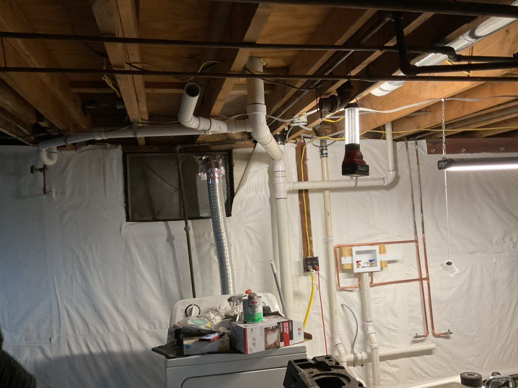 Replaced old cast-iron to new pvc