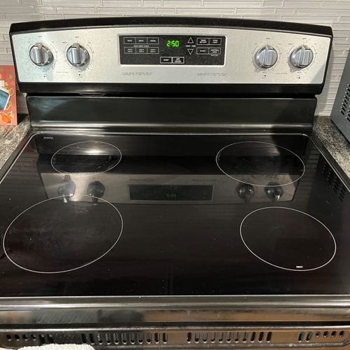 We requested our range oven repair the day before 