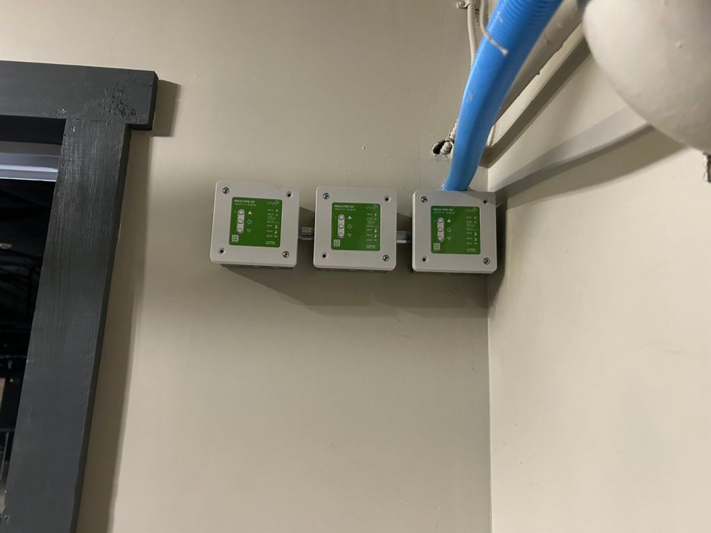 A lighting control system we installed at a commer