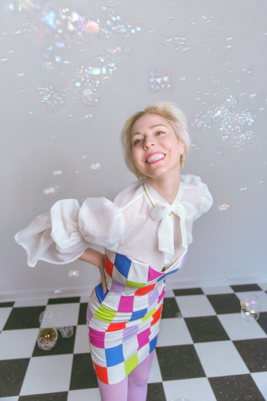 Dress and shirt designed, patterned and sewn by me