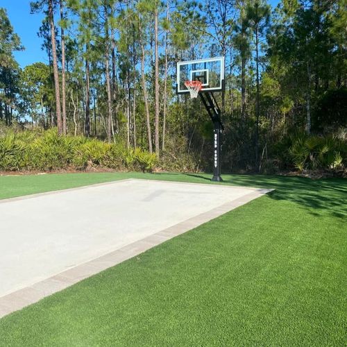 Backyard Basketball Court.