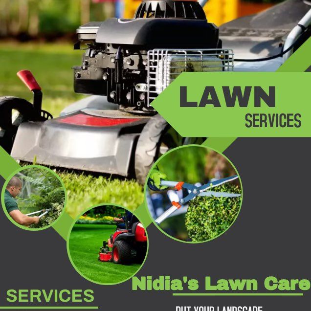 Nidia’s mowing lawn