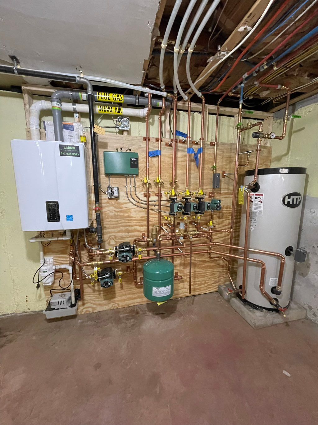 Here is a navien wall hung boiler with two zones o