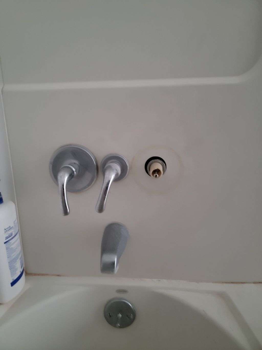 befor shower valve replacement 