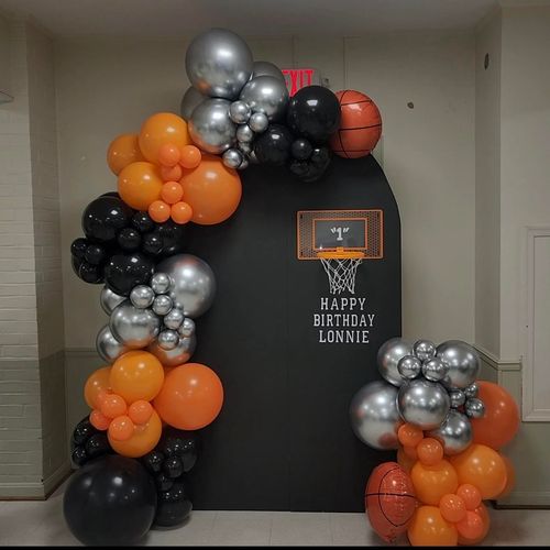 Basketball theme garland for 1st birthday