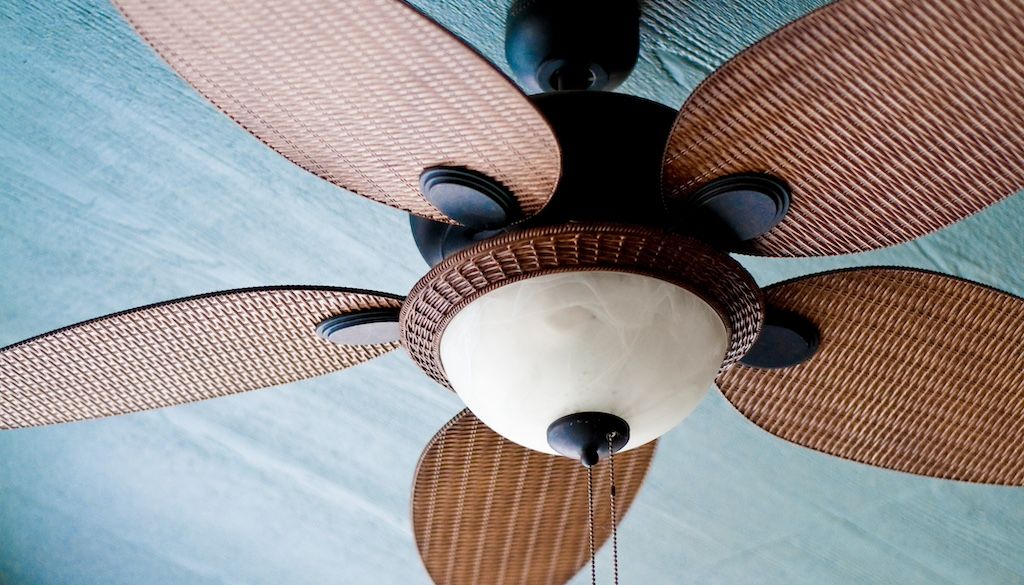 ceiling fan on porch