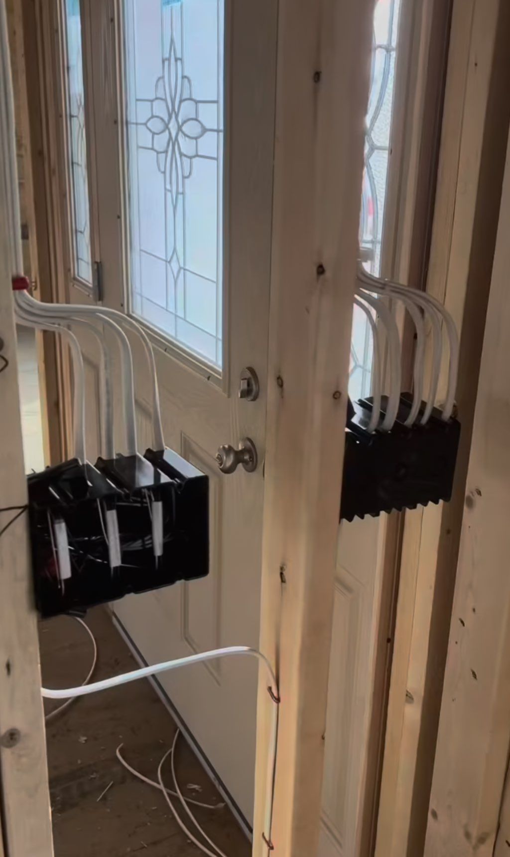 Renovation new wiring run neatly 
