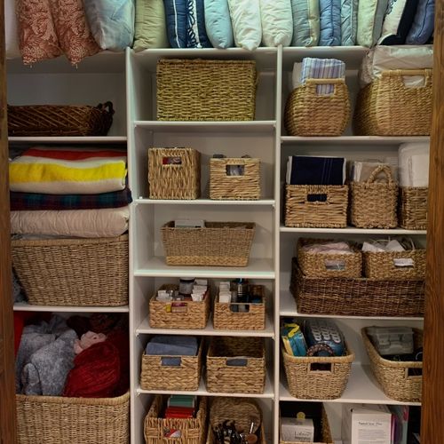 Absolutely transformed my linen closet and I love 