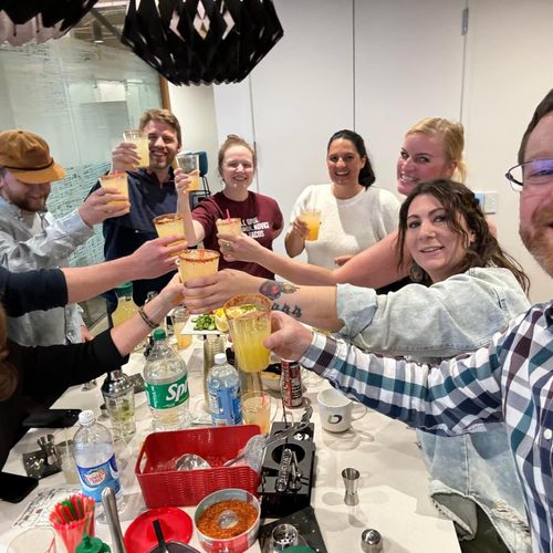 Meg did a cocktail cocktail class for our company 