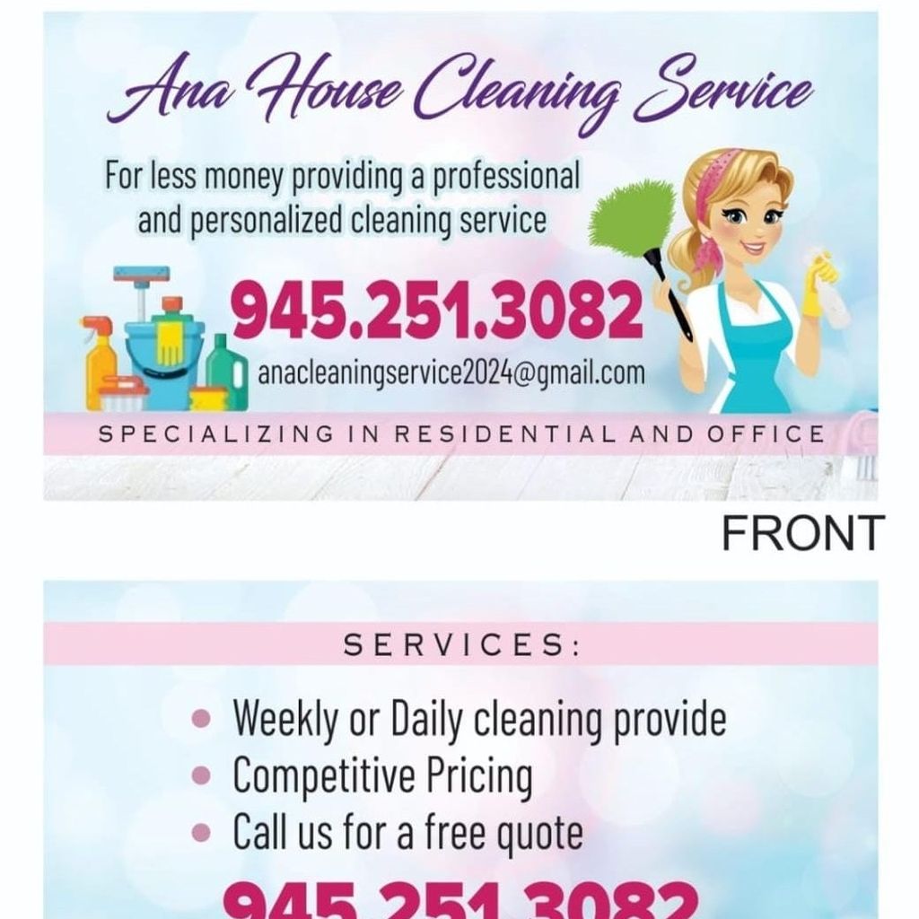 ana house cleaning service for les money