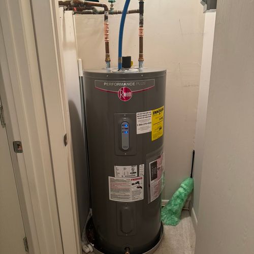Had a 40 gallon hot water heater installed.

Waite