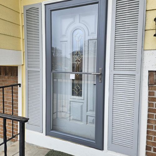 amazing work by jaryd. installed a storm door for 