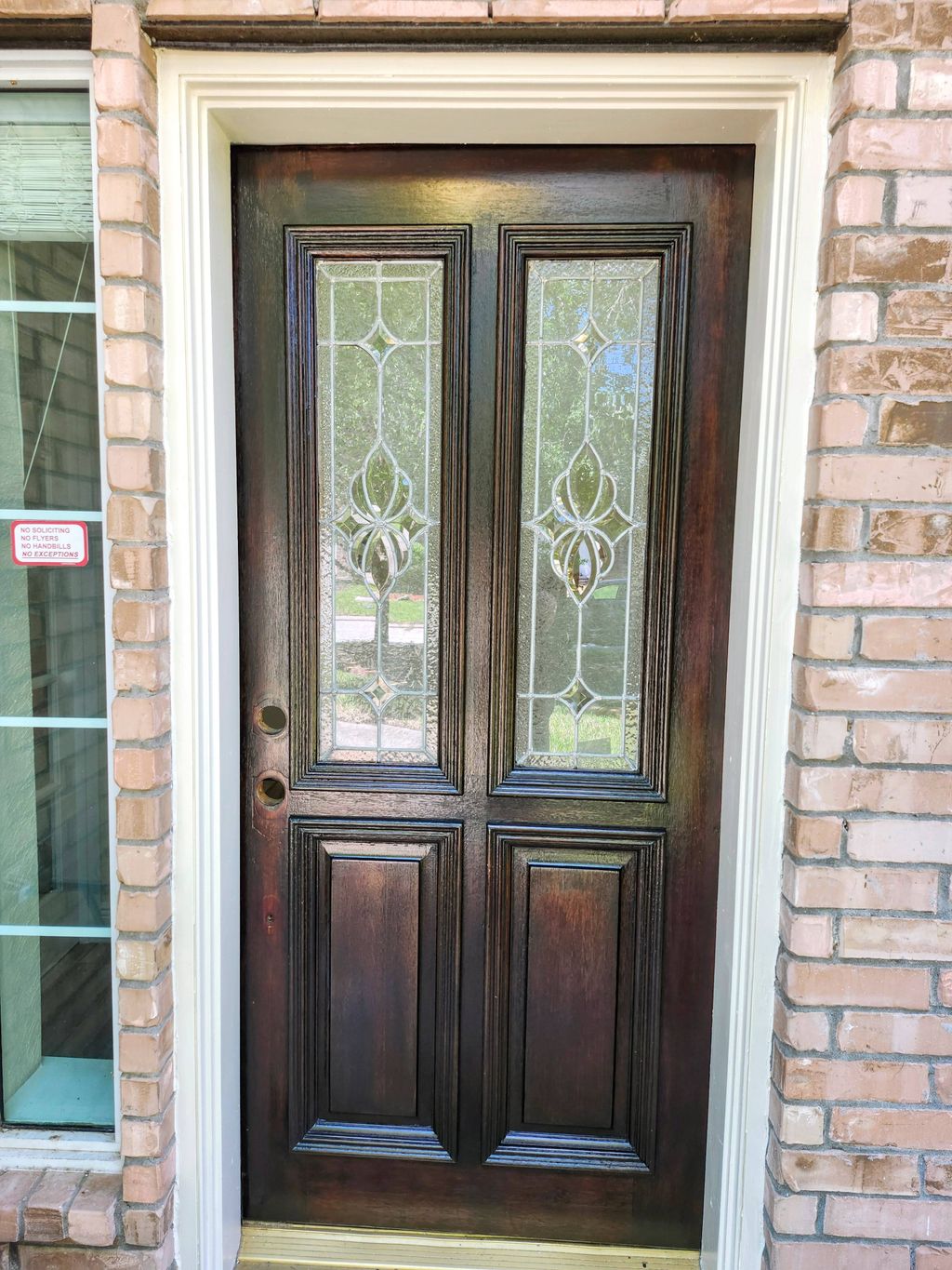  refinished front door dark walnut