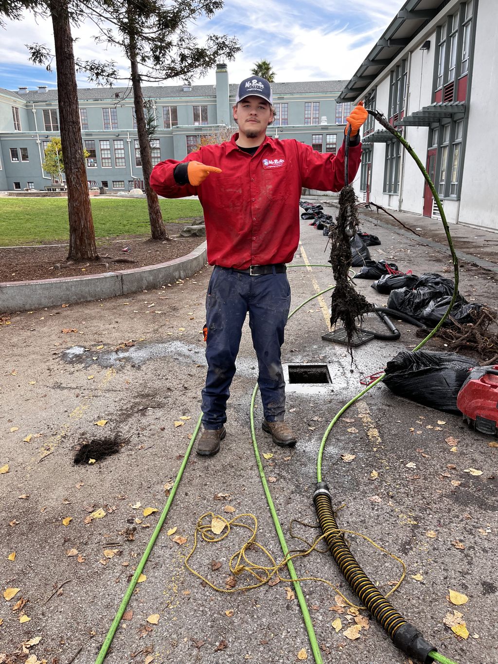 Root clean out at school