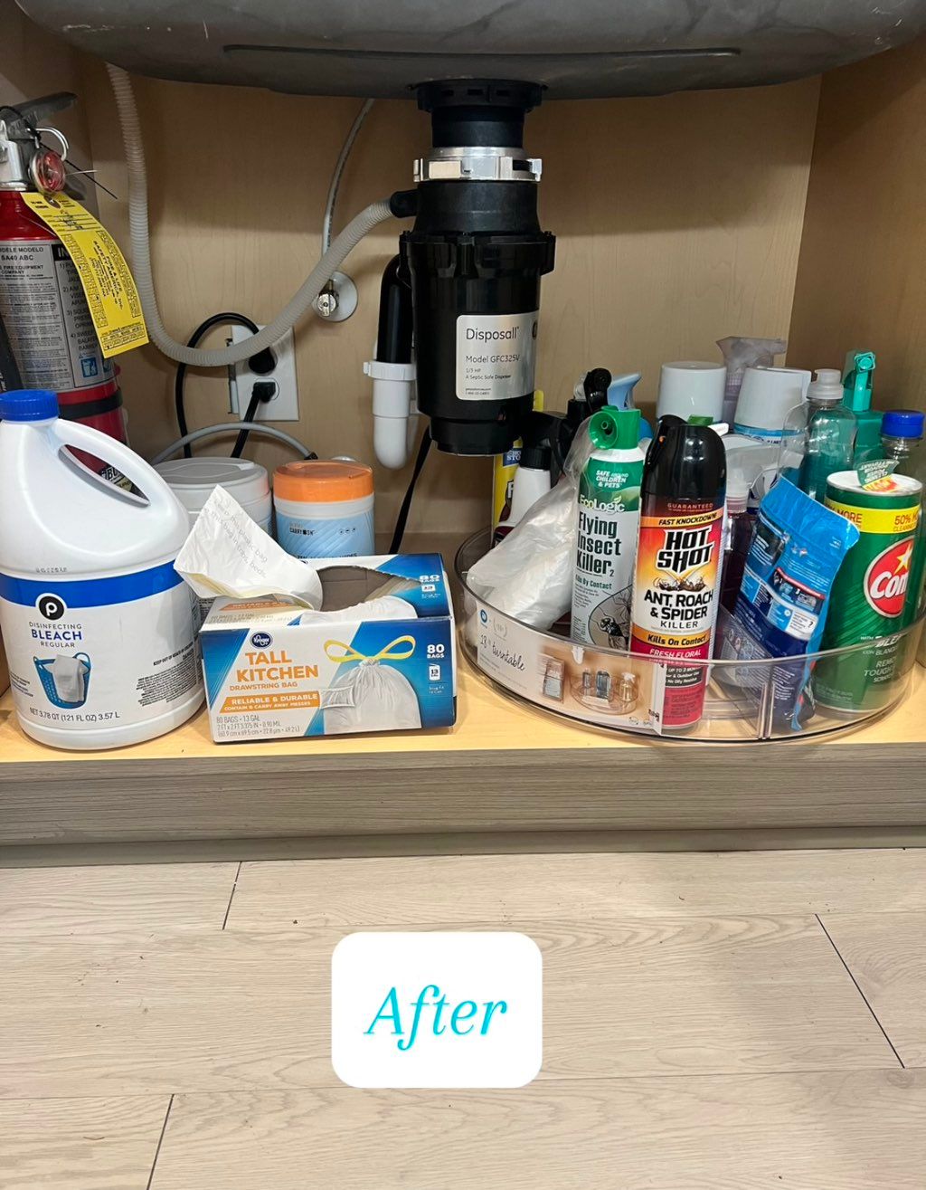 Under the sink Organizing 
Product: Acrylic turnta