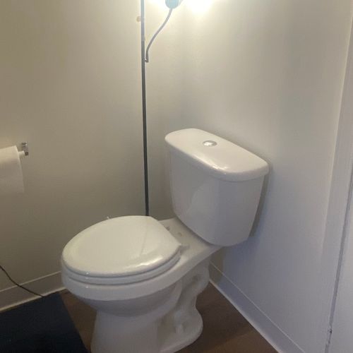 Replaced original toilet with a lower gallon usage