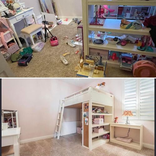 Girls Room Before & After
