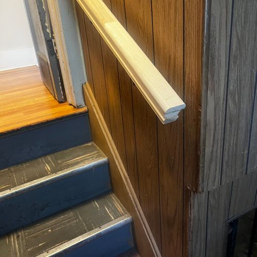 I needed a handrail installed in my basement for a