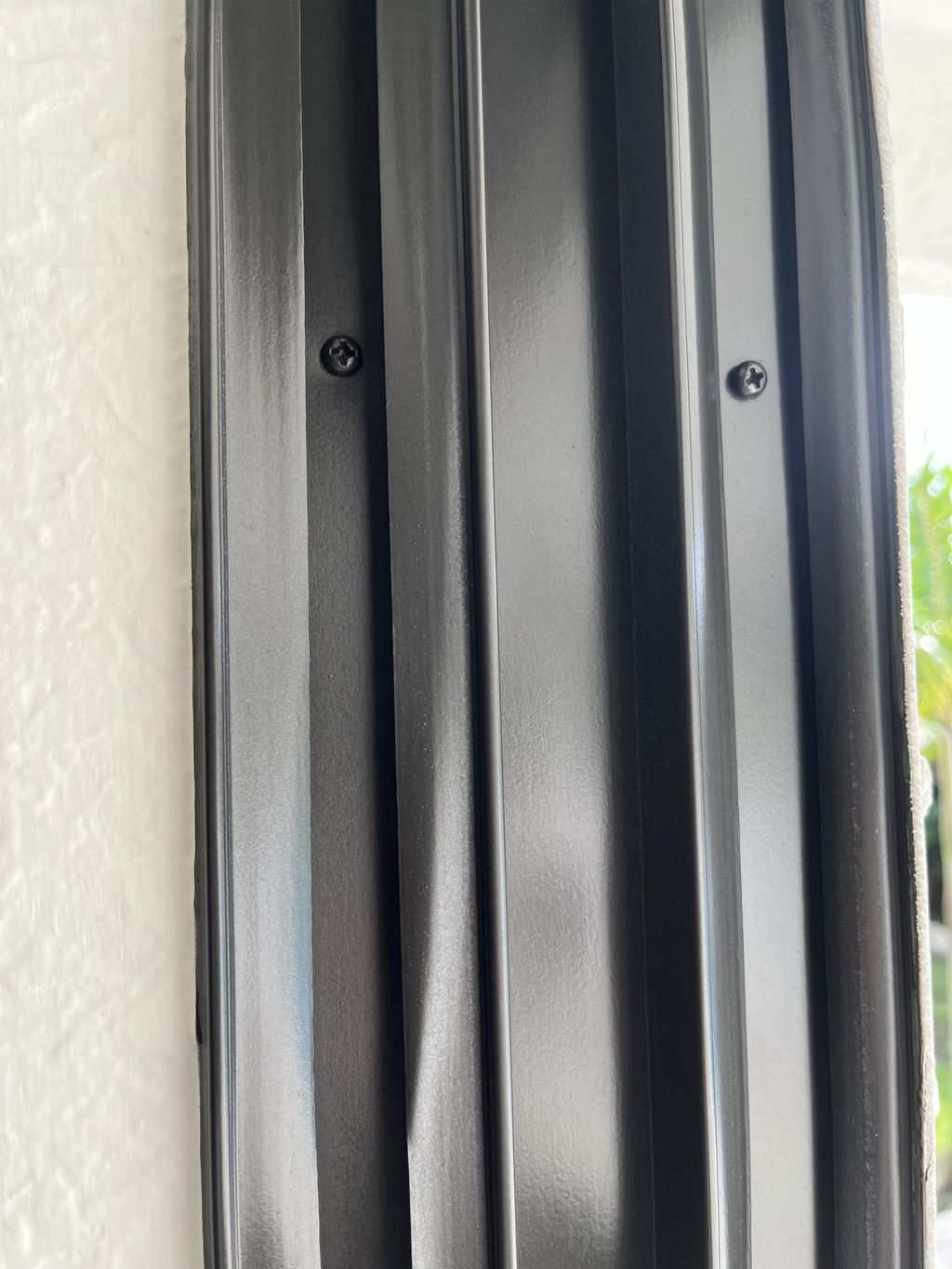 Automotive paint finish applied.
