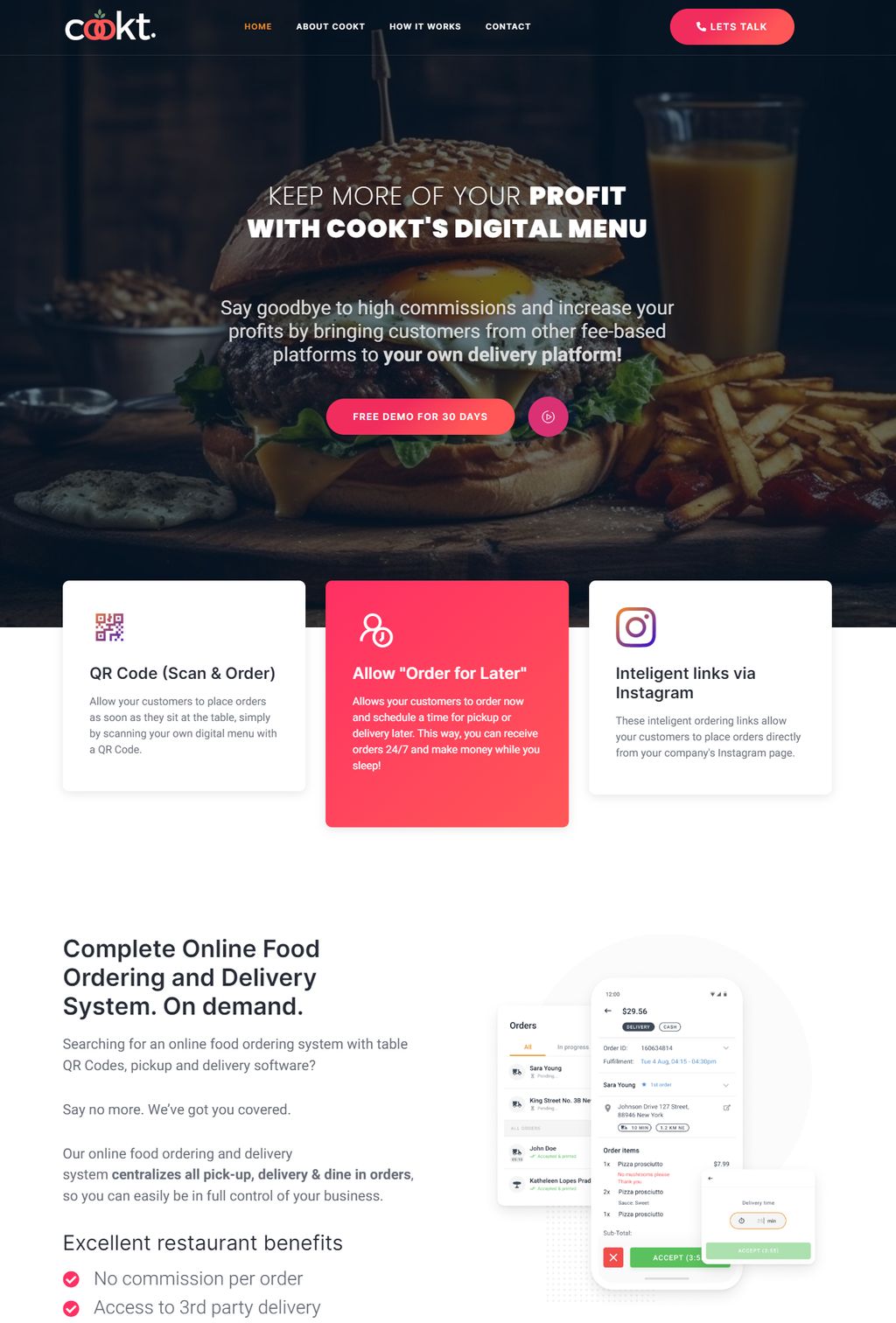 RESTAURANT DIGITAL MENU SITE