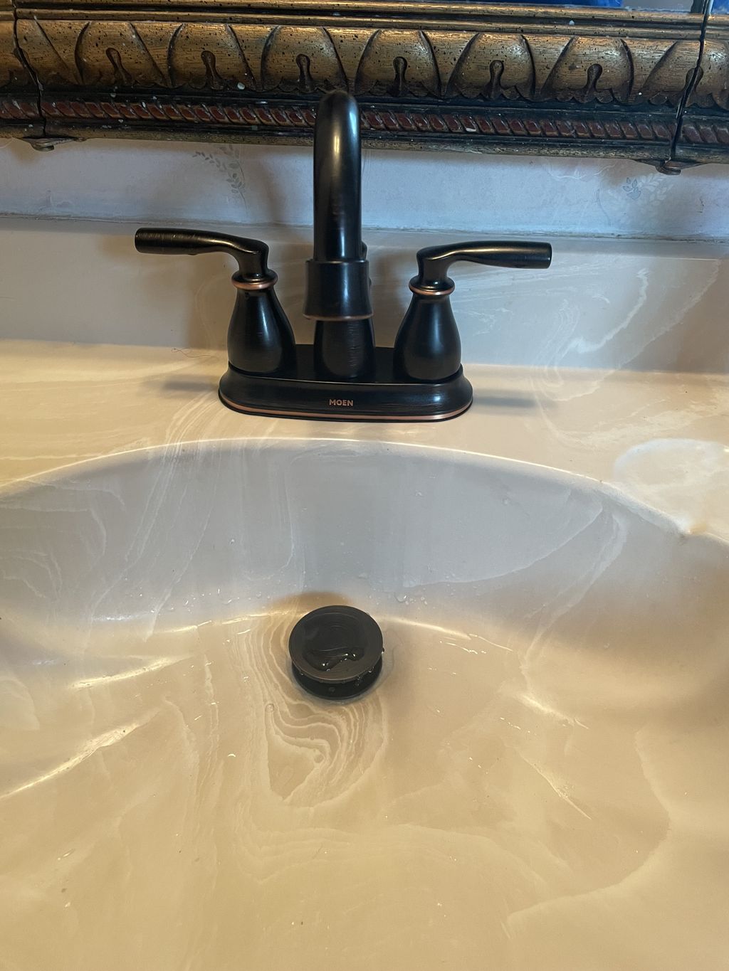 Installed new Moen lav faucet and pop up assembly
