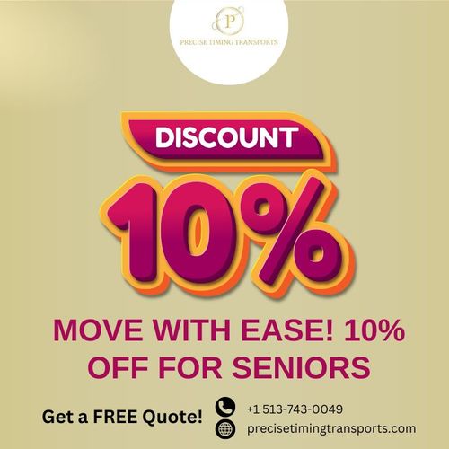 Seniors 65+ receive a 10% discount