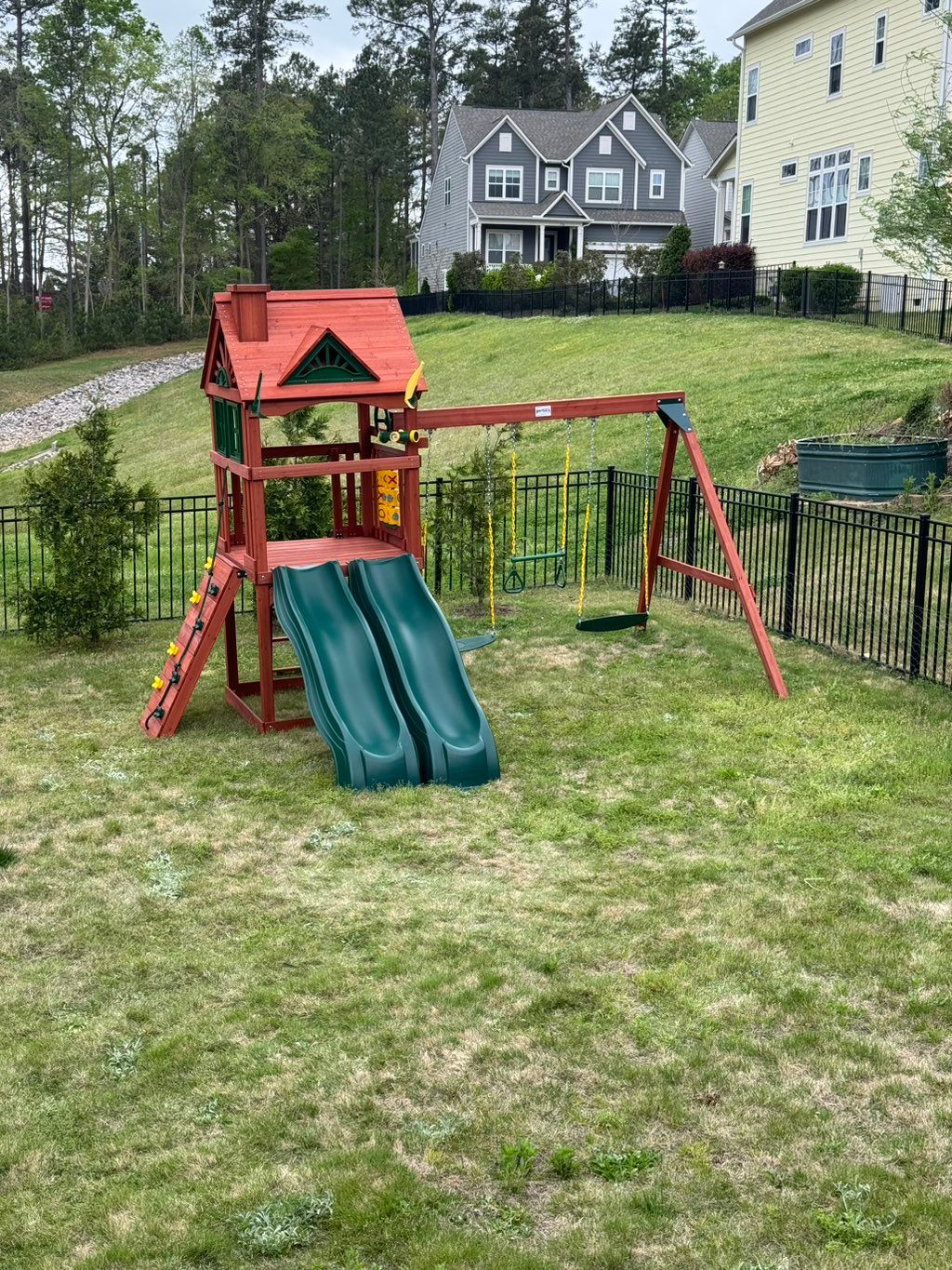 Hayden did an amazing job installing our swingset.