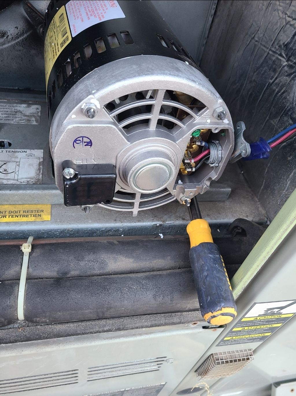 replacement of a 1.5 has motor on package unit
