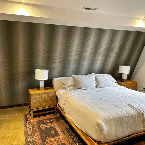 Grasscloth Slanted Accent Wall