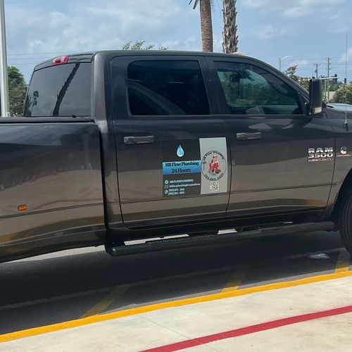 Our main work truck goes all over West Palm Beach 