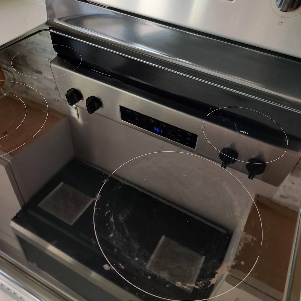 Before of a glass top stove