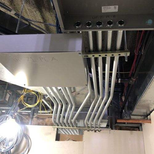 Conduit work in commercial space