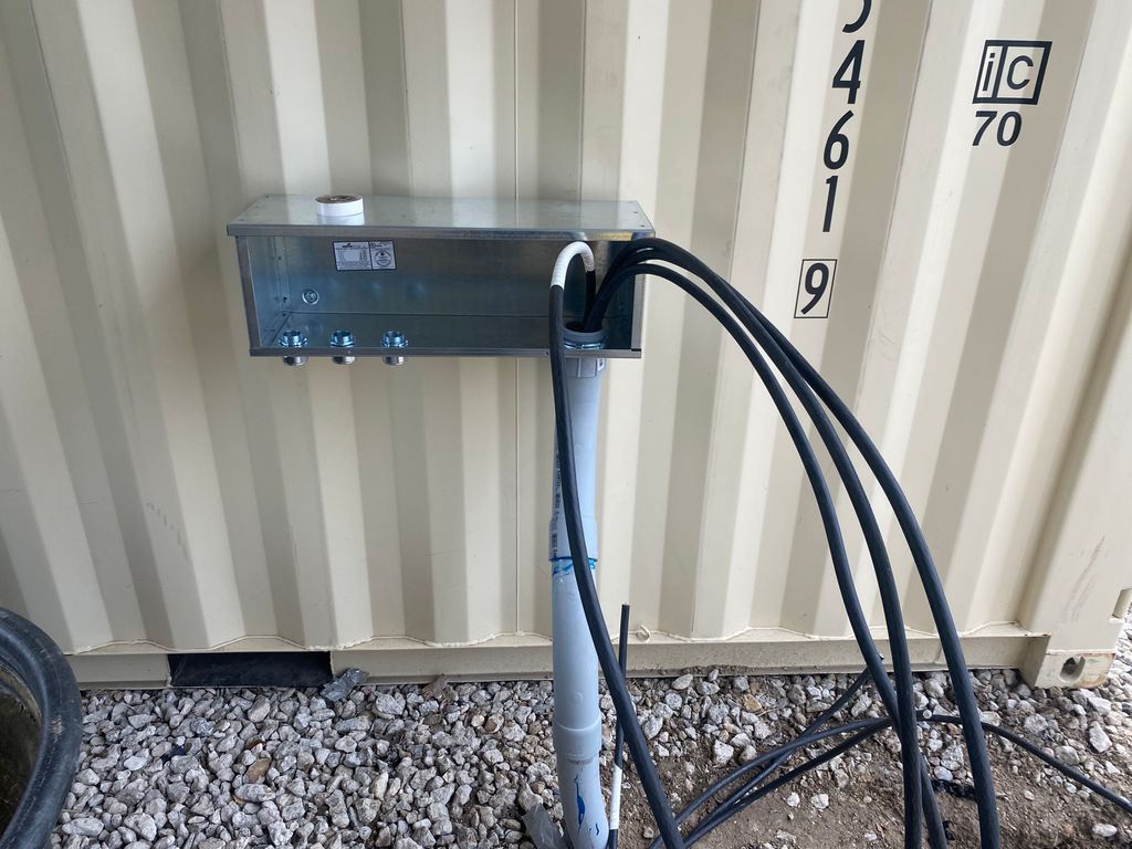 Gutter box splice for generator.