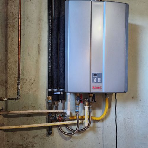 Rinnai Tankless water heater installation 