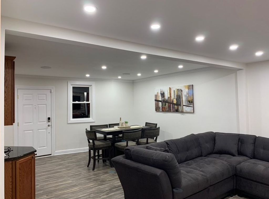 Open concept living area & kitchen/ dining area 