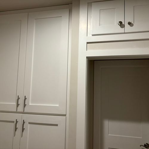 Quality builders installed storage cabinets for me