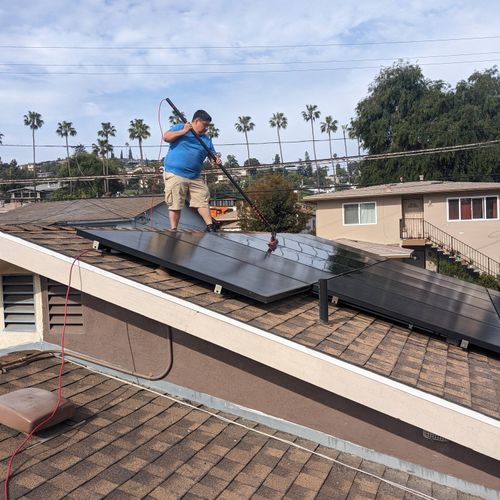Solar panels cleaning 