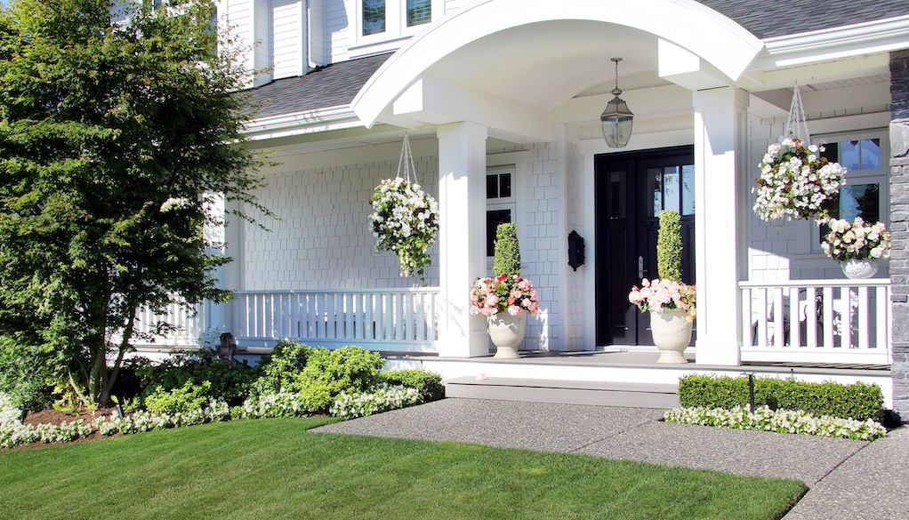 low maintenance front yard curb appeal: beautiful front porch