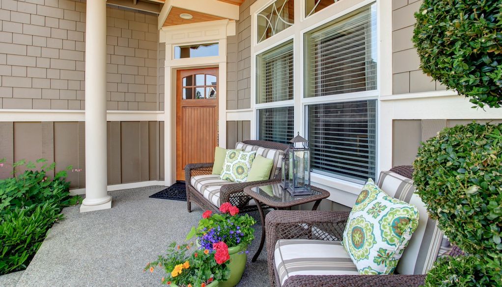 front porch furniture to boost curb appeal