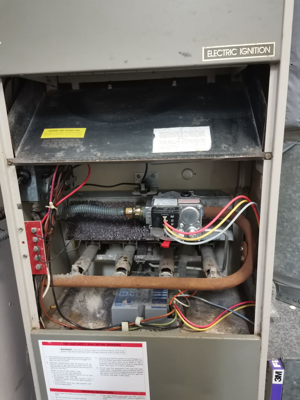 Furnace gas valve was replaced