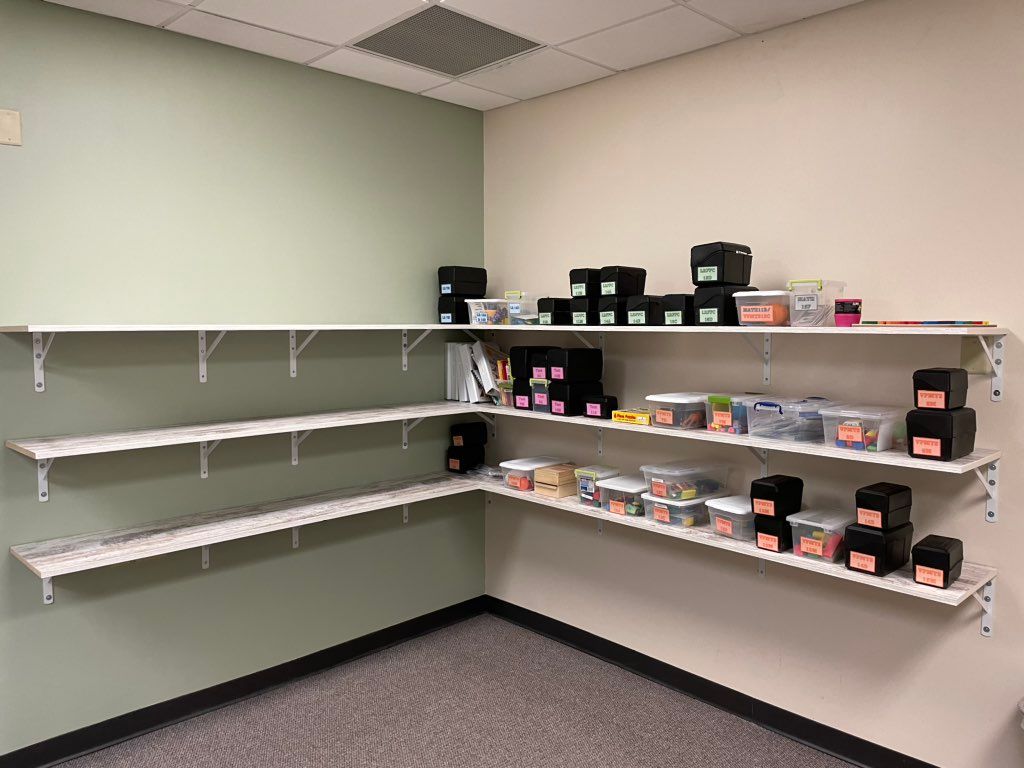 Maximize your storage space with some shelving!